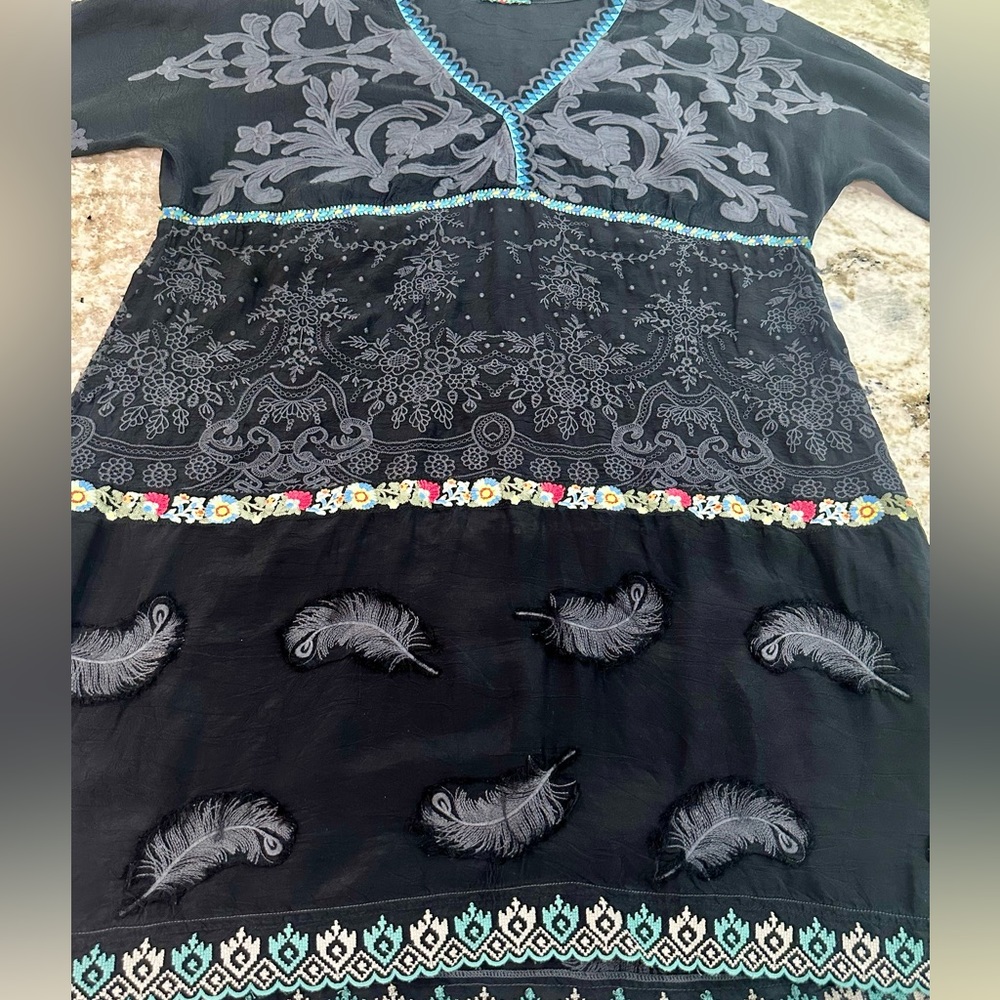 JohnnyWas black dress medium.